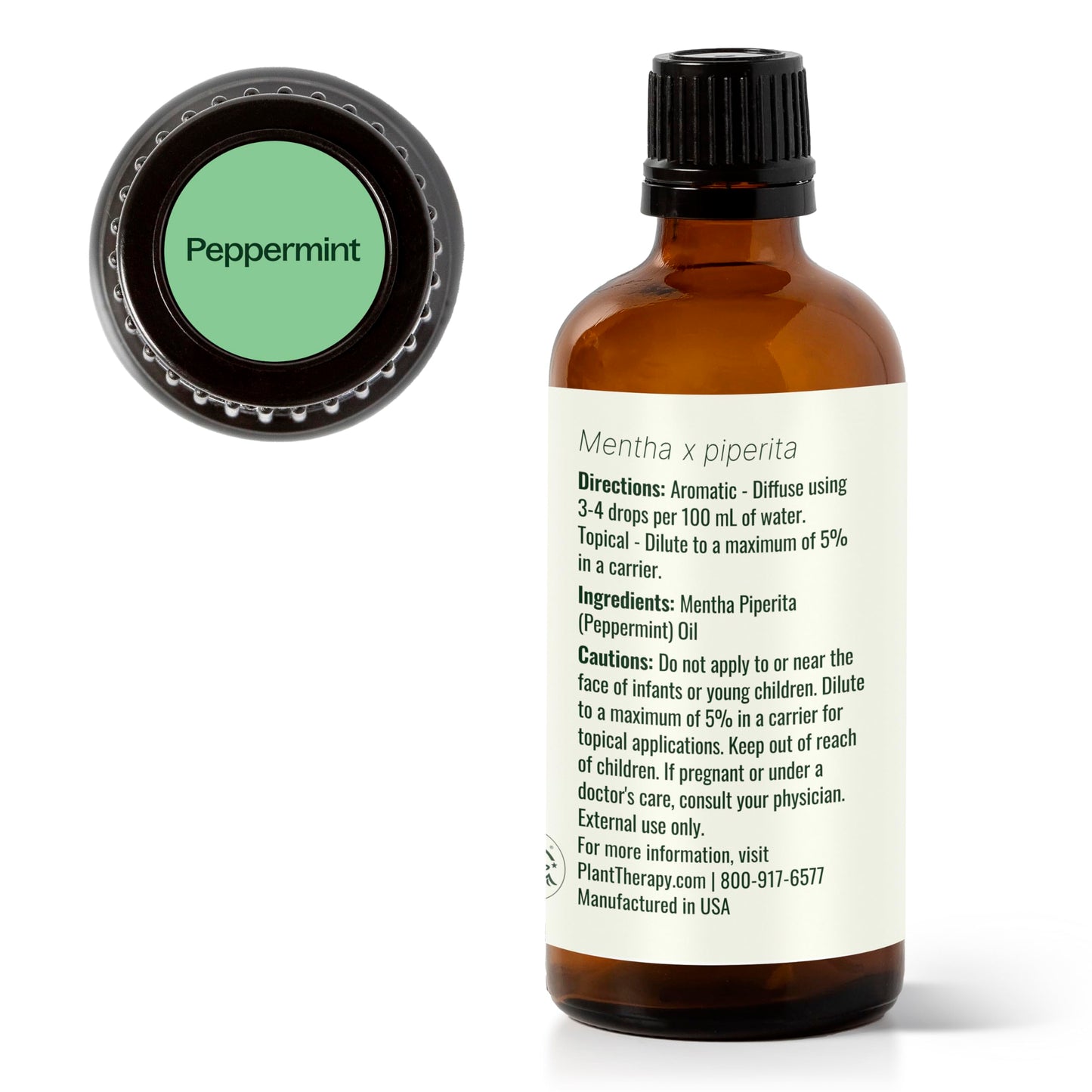 Plant Therapy Peppermint Essential Oil 100 mL – 100% Pure, Undiluted