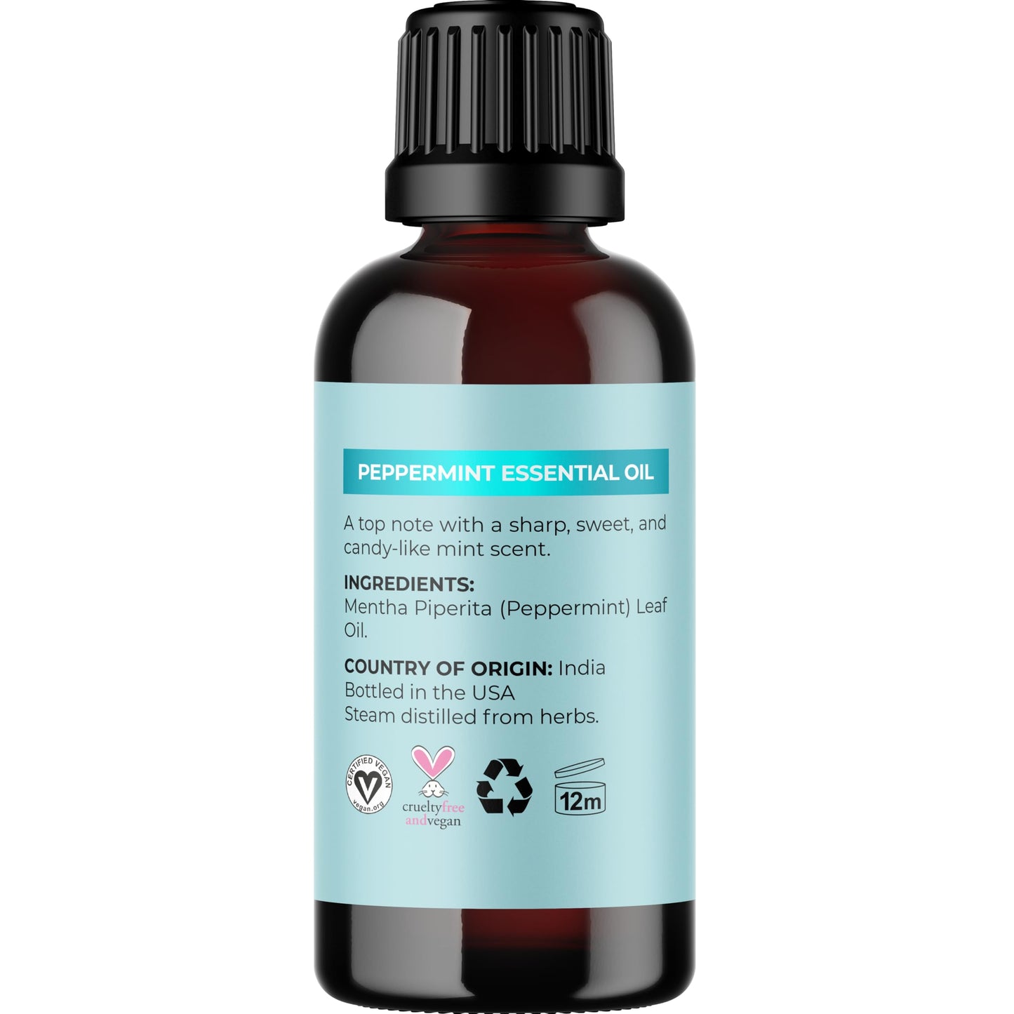 Peppermint Essential Oil – 100% Pure, Undiluted 1oz for Diffusers, Hair, Skin & Nails