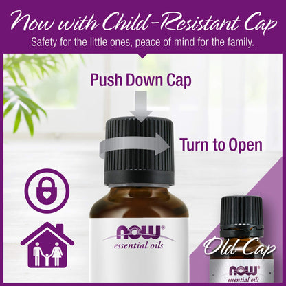 NOW Peppermint Essential Oil 2 oz – Steam Distilled, 100% Pure, Vegan, Child-Resistant Cap