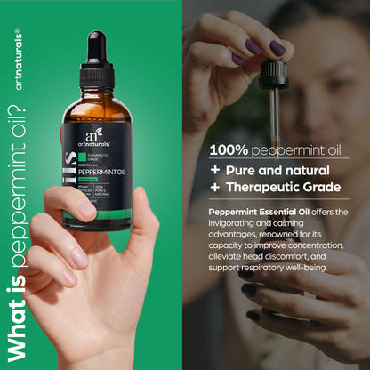 artnaturals Peppermint Essential Oil 4oz – 100% Pure Therapeutic Grade (Mentha piperita)