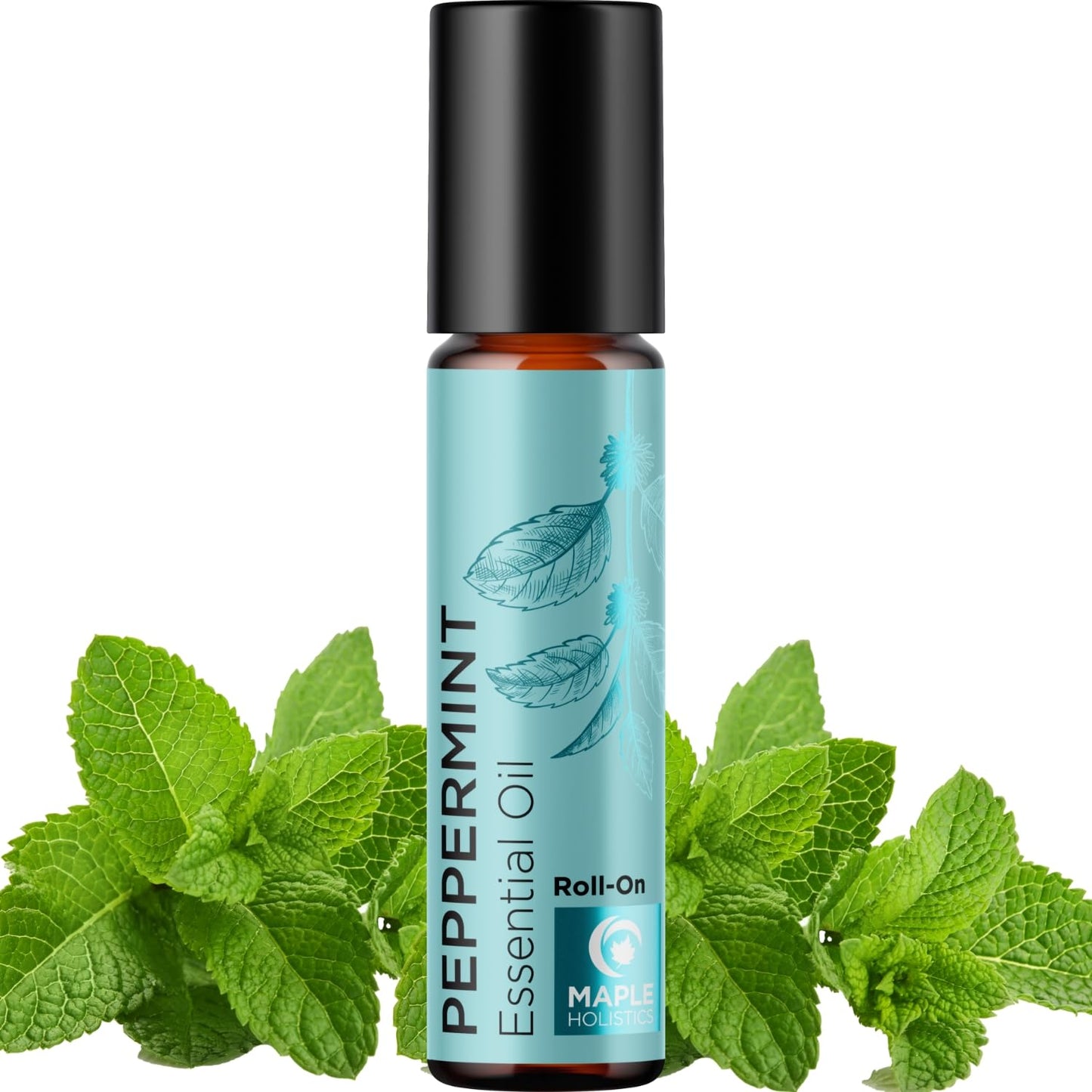 Peppermint Oil Roll On – Pure Peppermint Rollerball Essential Oil for Headaches, Focus & Energy | Maple Holistics