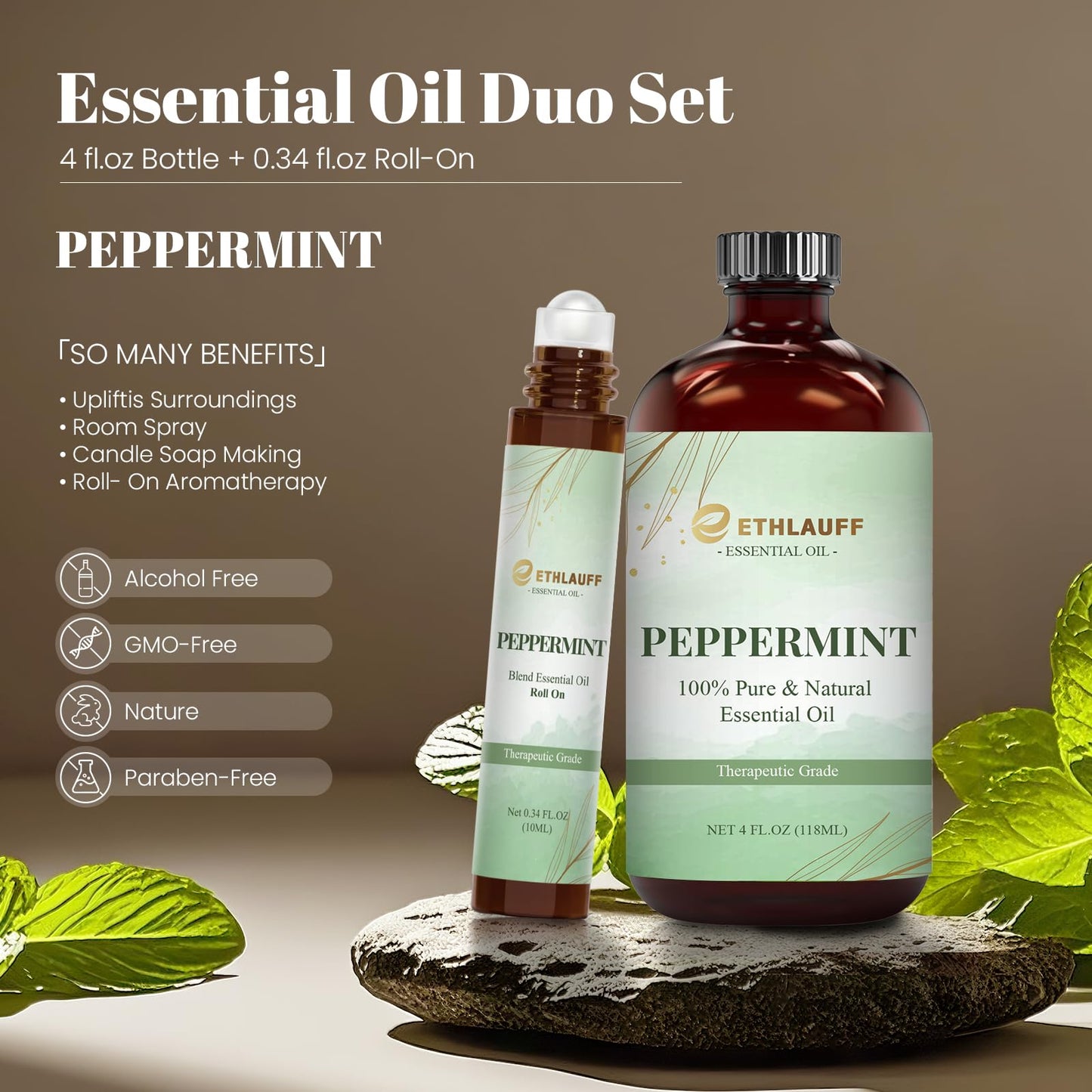 Peppermint Essential Oil & Roll-On – Aromatherapy & DIY Skincare