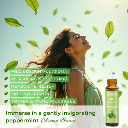 Peppermint Essential Oil Roll-On – Migraine Relief, Skin Nourishing (10ml)