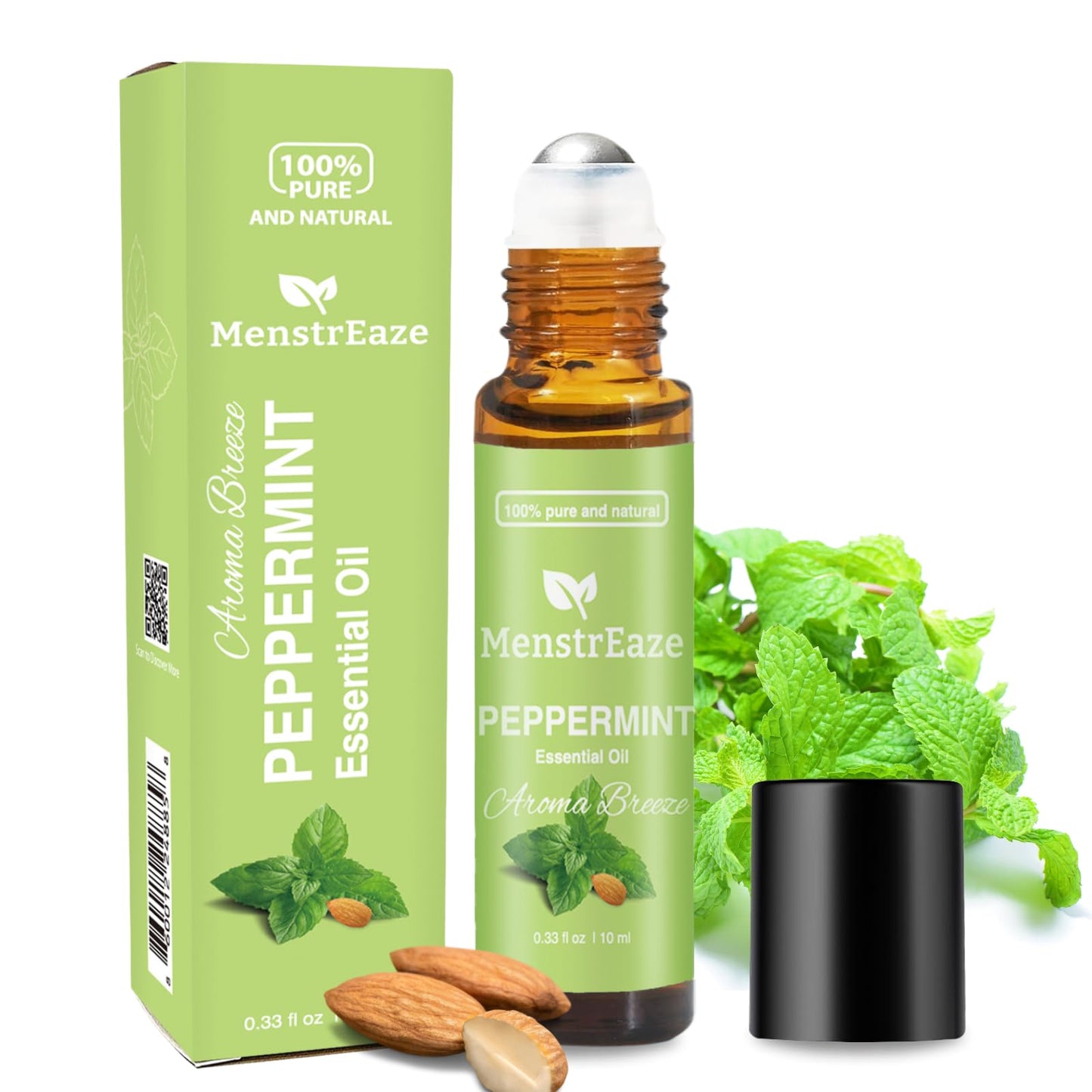 Peppermint Essential Oil Roll-On – Migraine Relief, Skin Nourishing (10ml)