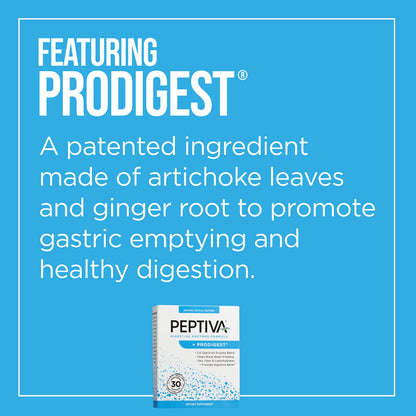 Peptiva Digestive Enzymes + Prodigest – 30 Count | Bloating & Digestive Support