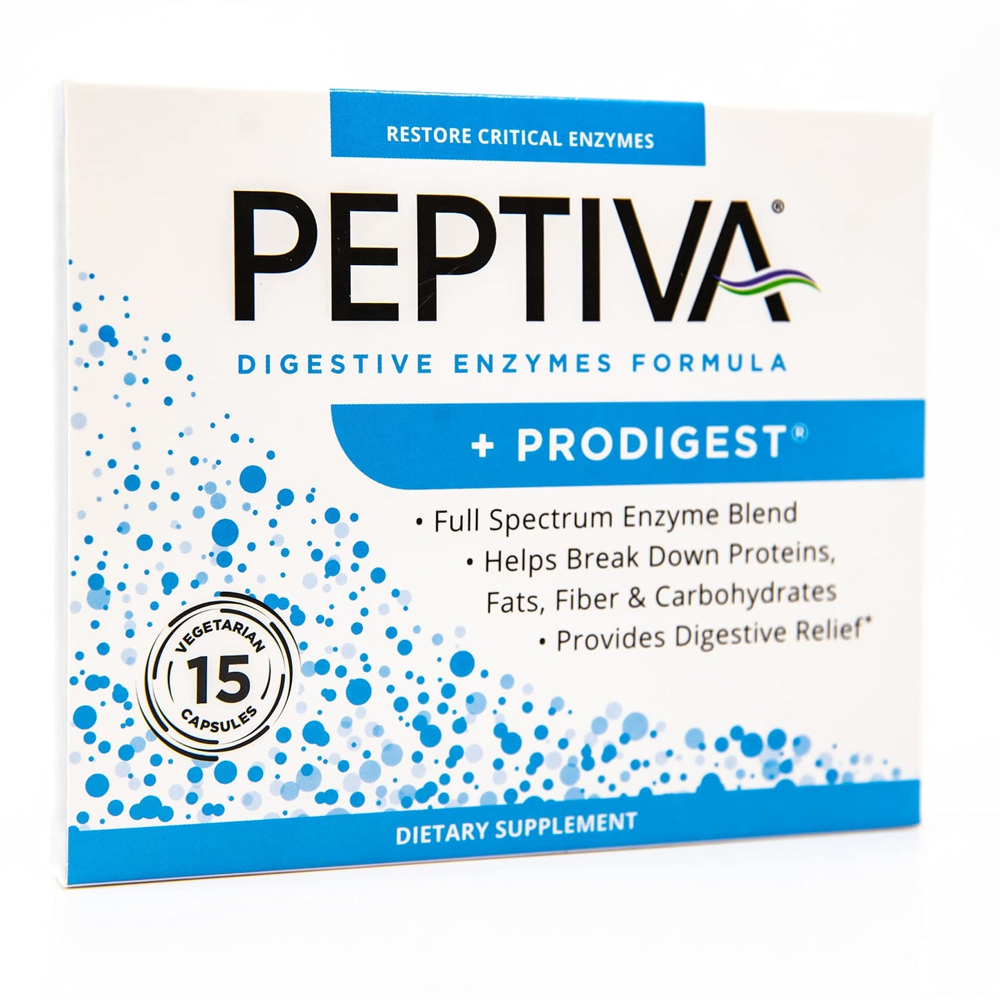 Peptiva Digestive Enzymes + Prodigest – Digestive Support (15 Count)
