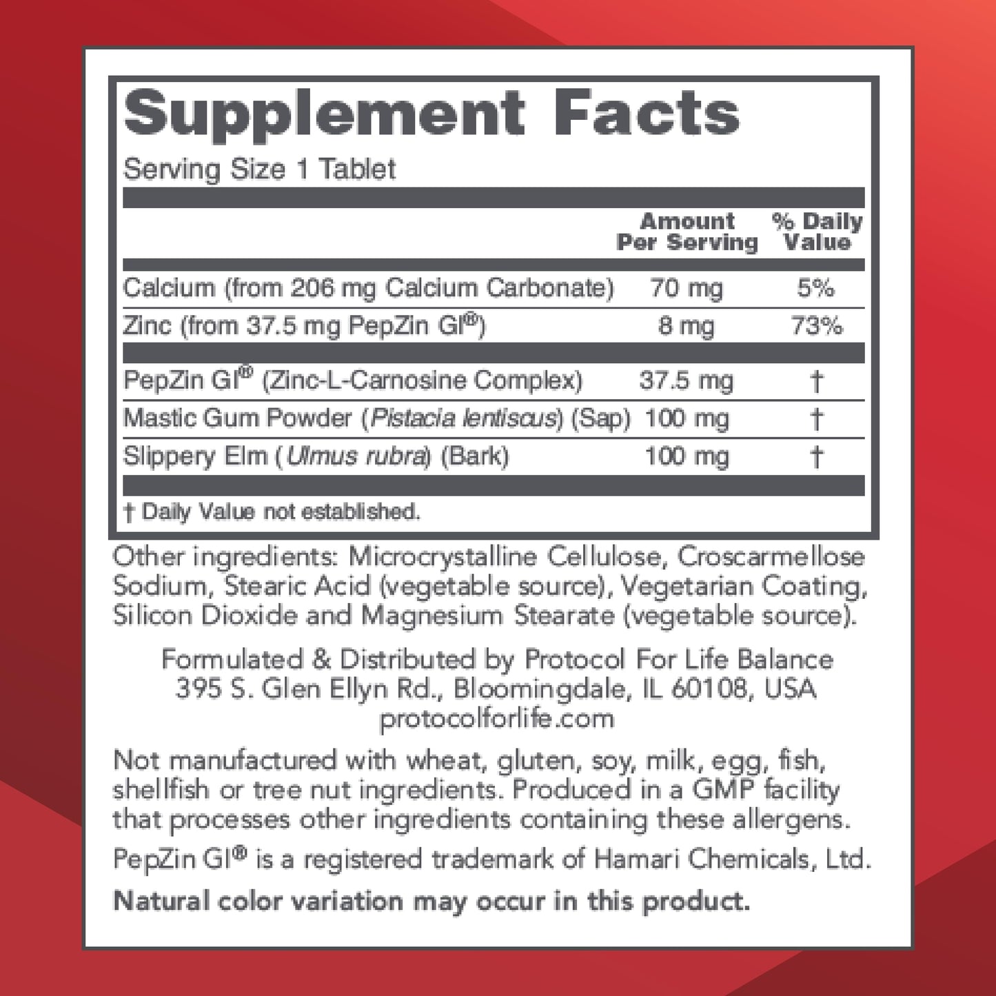 GI Guard with PepZin GI – Digestive Health | Non-GMO & Vegan | 60 Tablets
