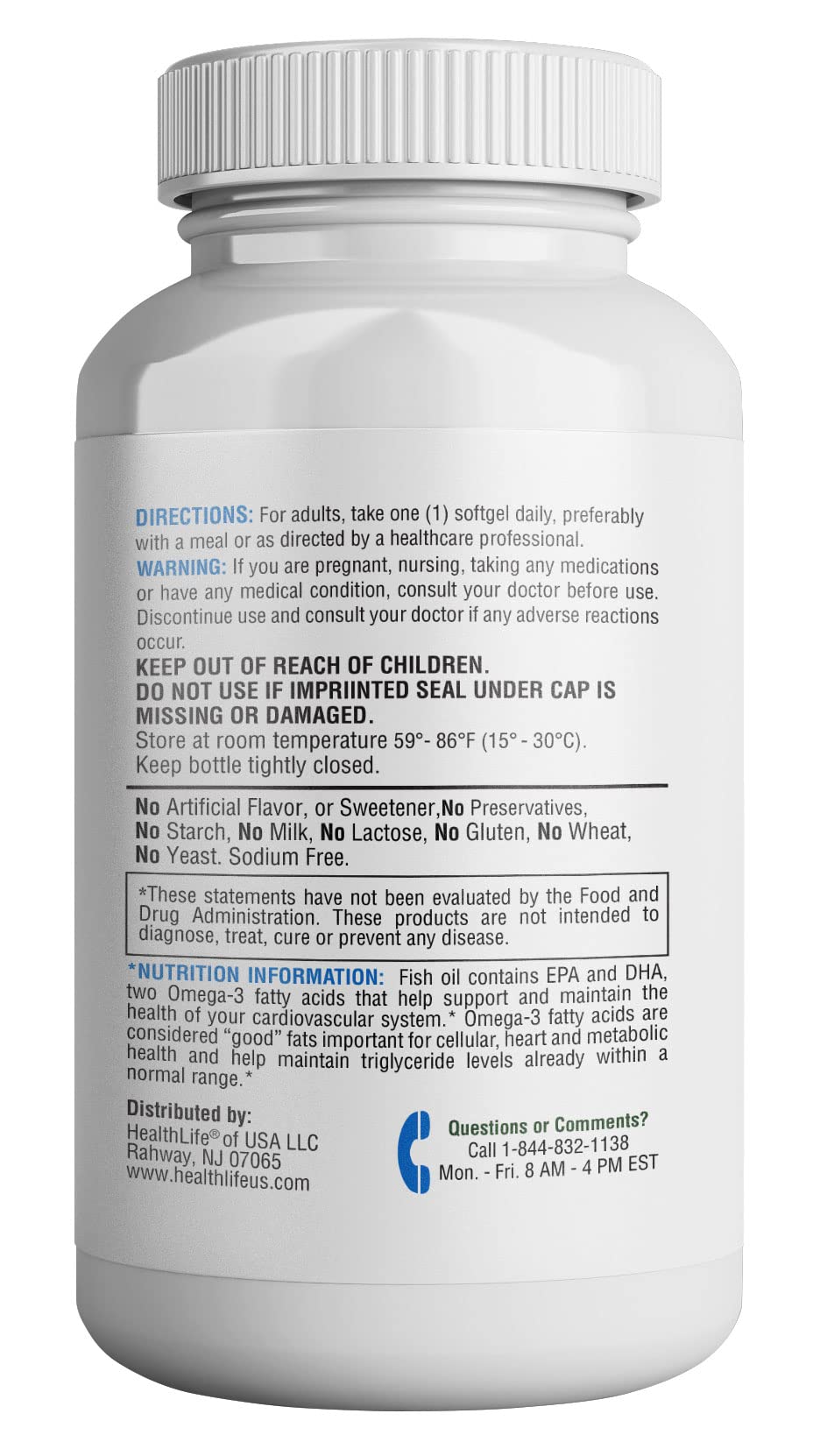 365 Health Omega 3-6-9 180 Softgels – from Fish, Flaxseed & Borage Oils – Non-GMO & Gluten Free (Pack of 2)