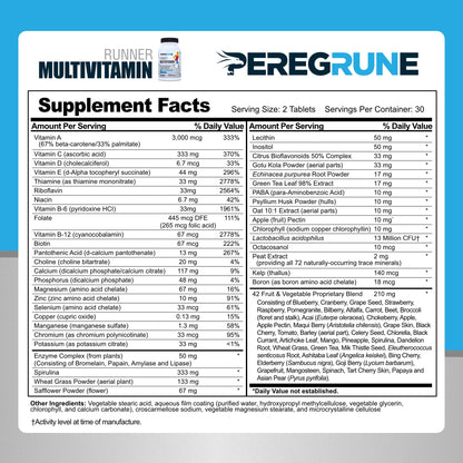 PEREGRUNE Runner Multivitamin & Omega-3 Bundle | Energy, Endurance & Joint Support for Runners