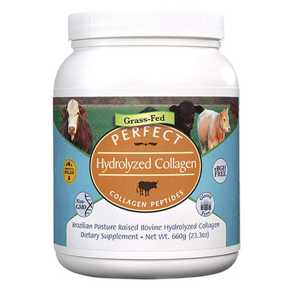 Perfect Hydrolyzed Collagen Powder 660g – All Natural, Brazilian Pasture Raised – 2 Pack | Perfect Supplements