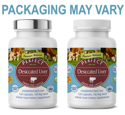 Perfect Supplements Desiccated Beef Liver Capsules – Grass-Fed, Hormone-Free | Natural Protein, Iron, Vitamins A and B