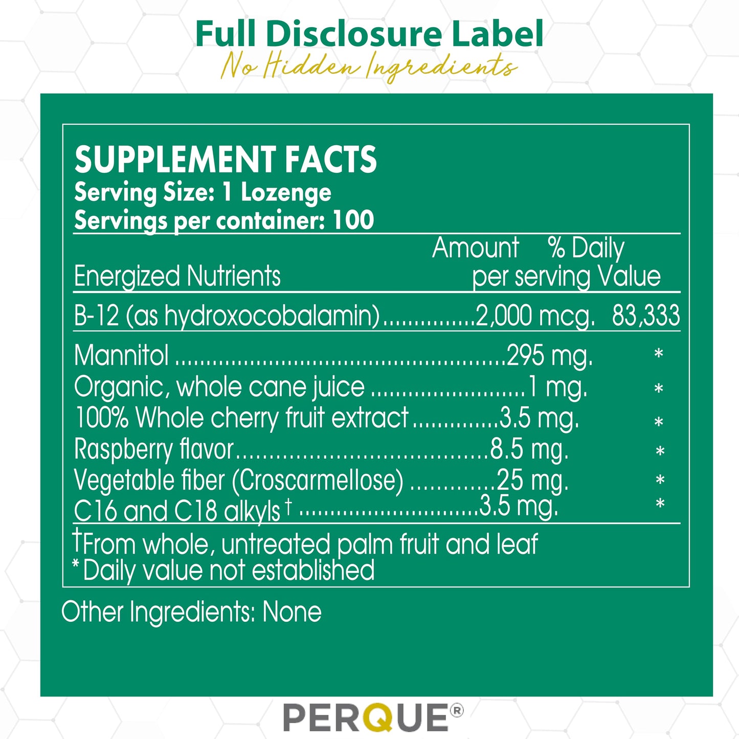 Perque Activated B-12 Guard - 2000 mcg Lozenges (100 ct)