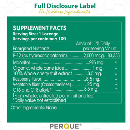 Perque Activated B-12 Guard - 2000 mcg Lozenges (100 ct)
