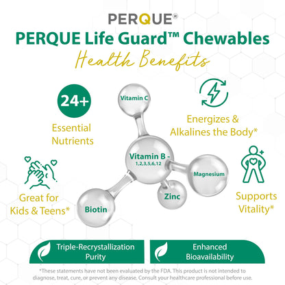 Perque Life Guard Chewables, 90 Count – Corn Free, Soy Free, Sugar Free