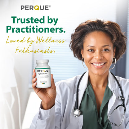 PERQUE Mg Plus Guard — High-Absorption Magnesium Glycinate, 180 Veg Capsules