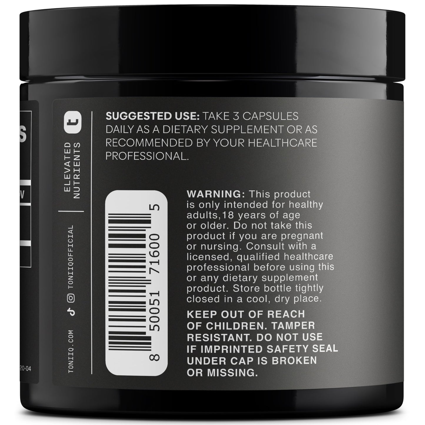Black Maca Root - Ultra High Potency 20:1 Extract | Single Origin, Wildcrafted & Lab-Tested - 120 Capsules