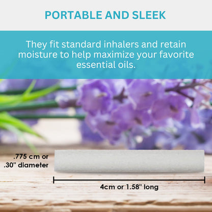Wild Essentials 24 Pack Fiber Wick Inhaler Refills – 4 cm Blank Nasal Sticks for On-The-Go Aromatherapy