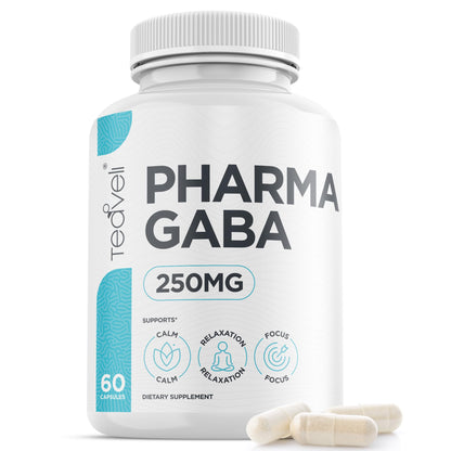 Pharma GABA 250 mg – Naturally Fermented GABA Supplement | Supports Relaxation, Sleep & Focus