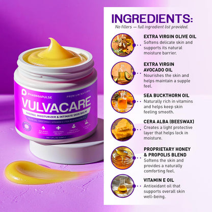 Pharmapulse Vaginal Moisturizer & Vulva Balm — Estrogen-Free Intimate Skin Care (2oz)