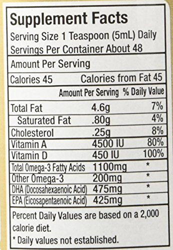 Pharmark Cod Liver Oil 8 oz Pack of 2 – Omega-3 Fish Oil Supplement