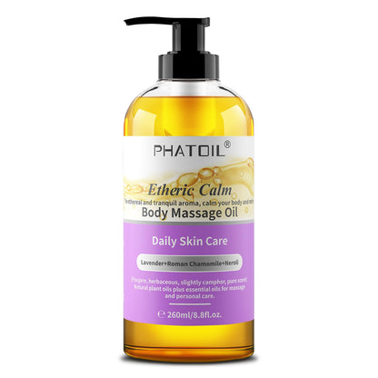 PHATOIL Etheric Calm Body Massage Oil 260 ml – Lavender, Roman Chamomile & Neroli