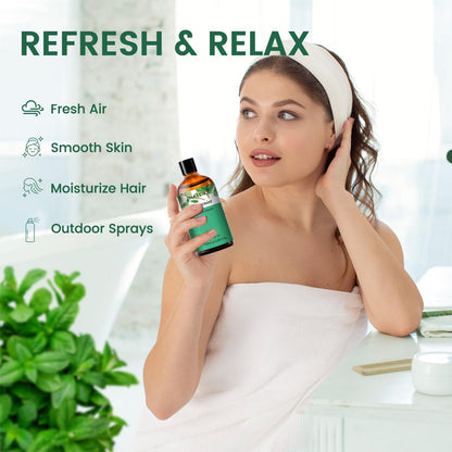 PHATOIL Peppermint Essential Oil – 3.38 fl oz Premium Grade for Diffuser & Aromatherapy
