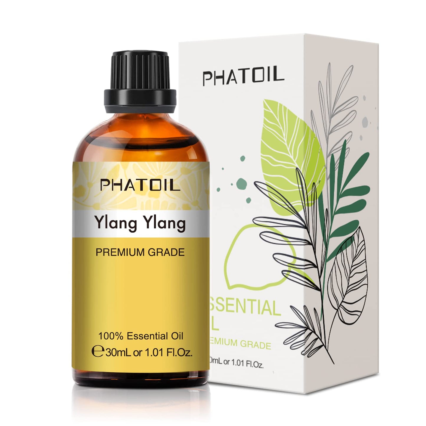 PHATOIL Ylang Ylang Essential Oil 30ml – Premium Aromatherapy, Diffuser & DIY