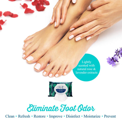 pHeet Foot Wipes – All-Natural Antifungal & Antibacterial Foot Care (72 Count)