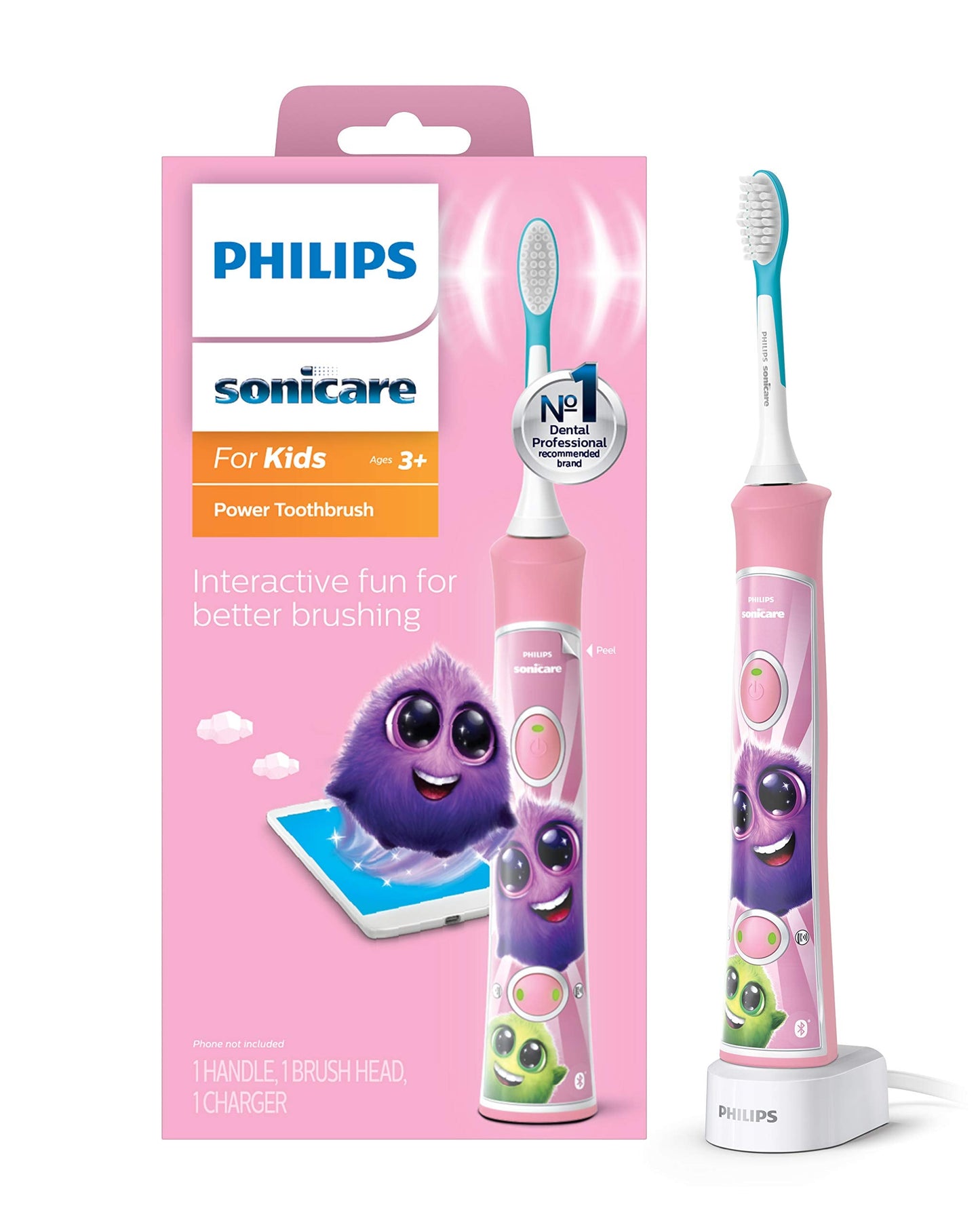 Philips Sonicare for Kids 3+ Bluetooth Connected Pink HX6351/41