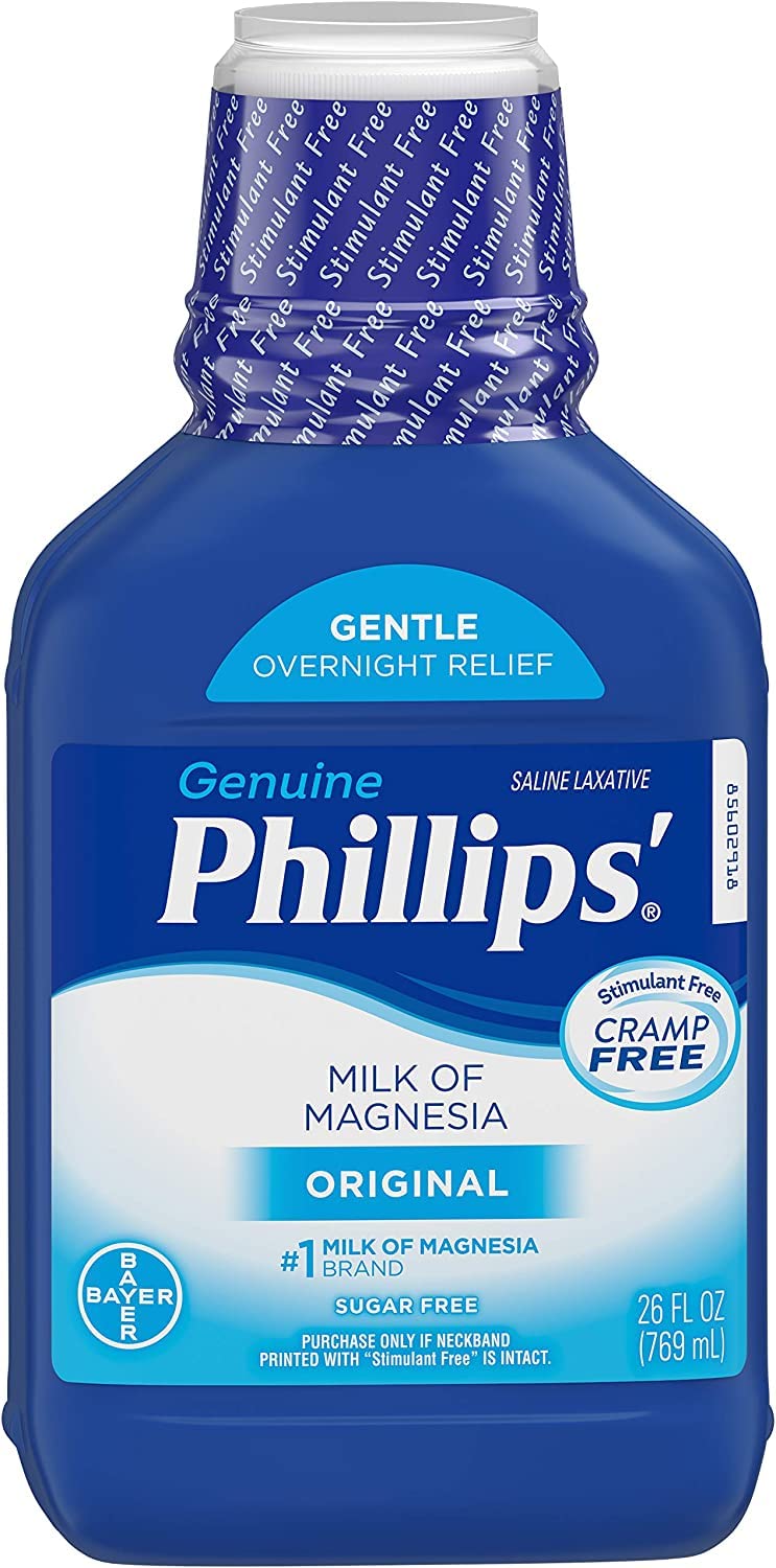 Phillips' Milk of Magnesia Original 26 oz – Pack of 3 | Gentle Overnight Laxative