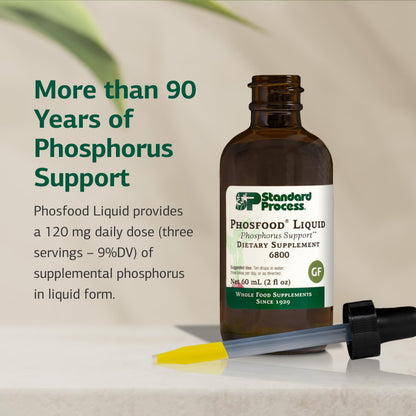 Phosfood Liquid – Phosphorus Supplement for Nutritional Balance (60 mL) | Gluten-Free, Vegan & Non-Soy | Standard Process