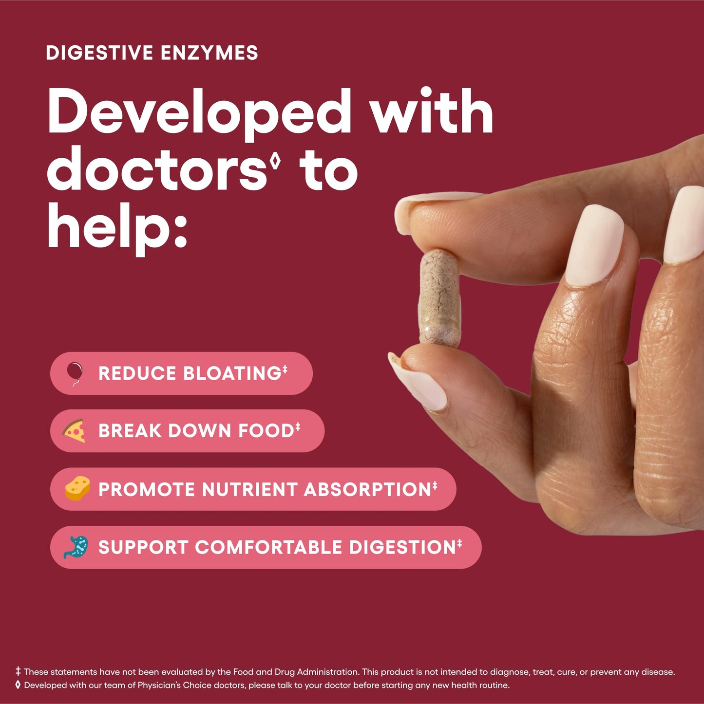 Physician's CHOICE Digestive Enzymes – 16 Enzymes with Organic Prebiotics & Probiotics (180 CT)