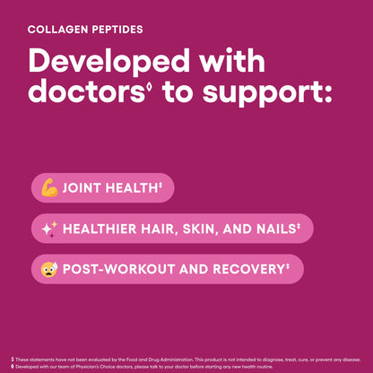 Physician's CHOICE Collagen Peptides – Grass-Fed, Non-GMO Protein Powder for Hair, Skin & Joints