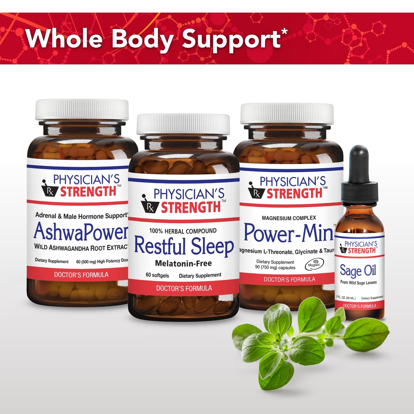 Physician's Strength Restful Sleep - 60 Softgels | 100% Herbal Compound - Melatonin Free - Non-GMO & Soy Free - 60 Servings