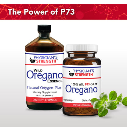 Physician's Strength Wild Oregano Essence - 12 fl oz - All-Natural Hydrosol - Supports Oxygen Levels - Non-GMO & Chemical Free - 12 Servings