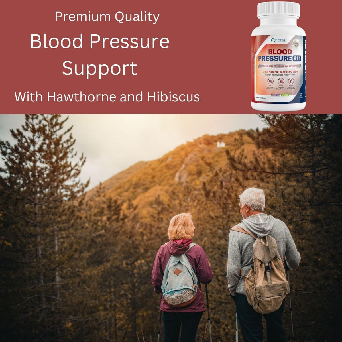Phytage Labs Blood Pressure 911 Premium BP Support Pills - 2 Pack
