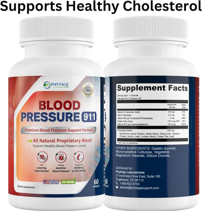 Phytage Labs Blood Pressure 911 Premium BP Support Pills - 2 Pack