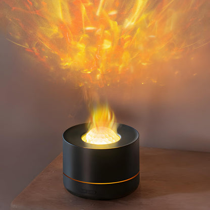 PiKaPiKaP Essential Oil Diffuser — Flame Projection, Starry Sky Light, Auto Shut-Off
