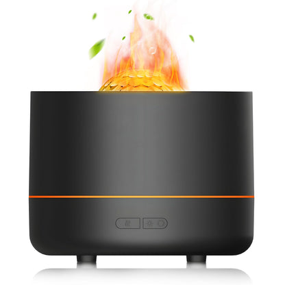 PiKaPiKaP Essential Oil Diffuser — Flame Projection, Starry Sky Light, Auto Shut-Off