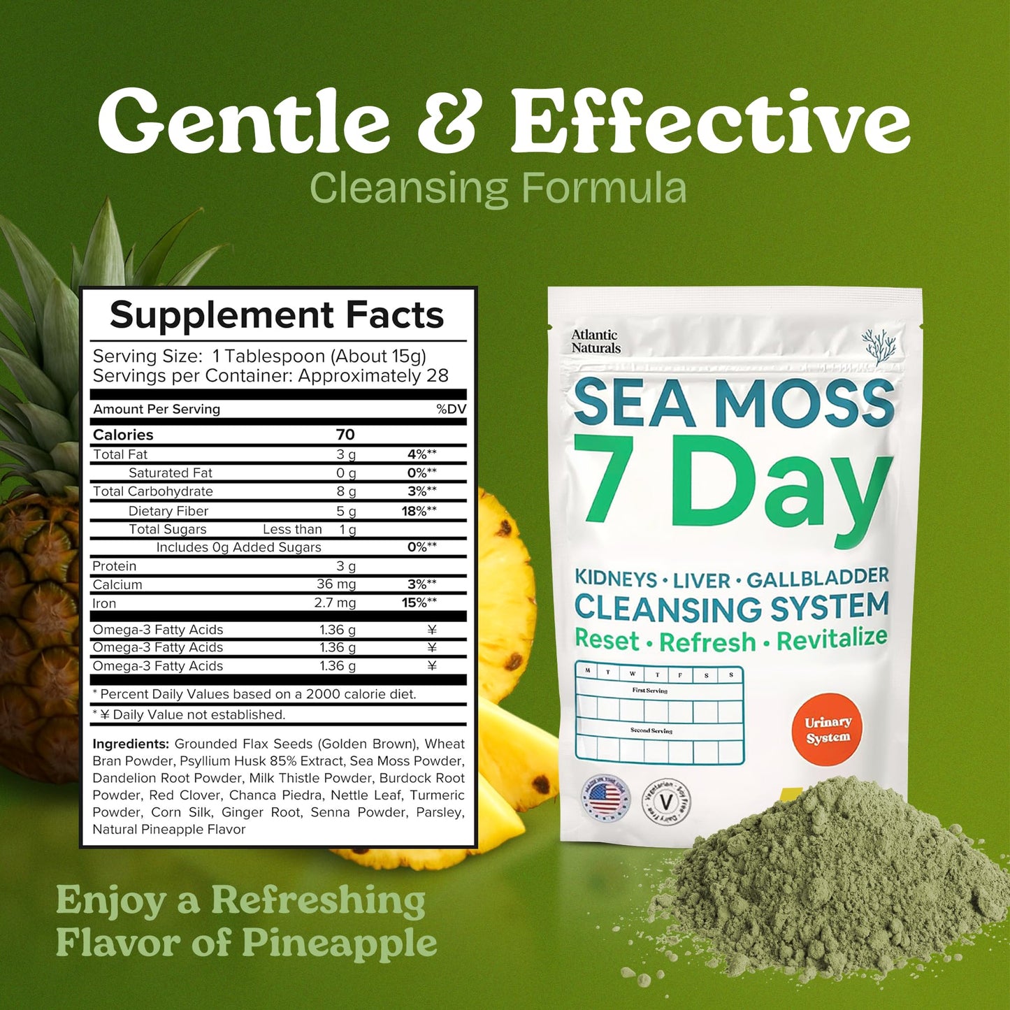 Atlantic Naturals Sea Moss 7 Day Detox – Liver, Gallbladder & Kidney Cleanse