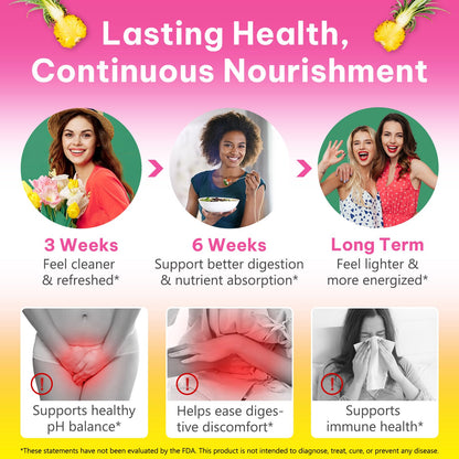 Beyxdu Probiotics for Women Gummies – Feminine Balance, Vaginal Health, Prebiotics & Lactobacillus – 60 Gummies