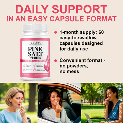 Pink Salt Trick Capsules – Original PinkSalt Trick for Weight, Energy & Metabolism | 60 Capsules