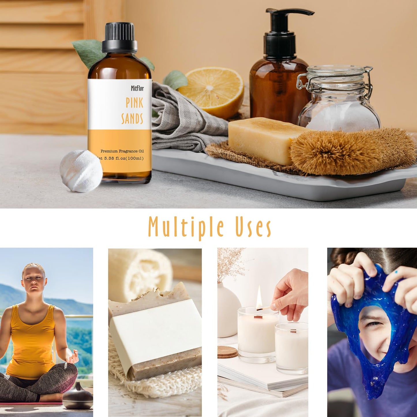 Pink Sands Fragrance Oil – MitFlor Premium 100ml for Diffusers, Candles