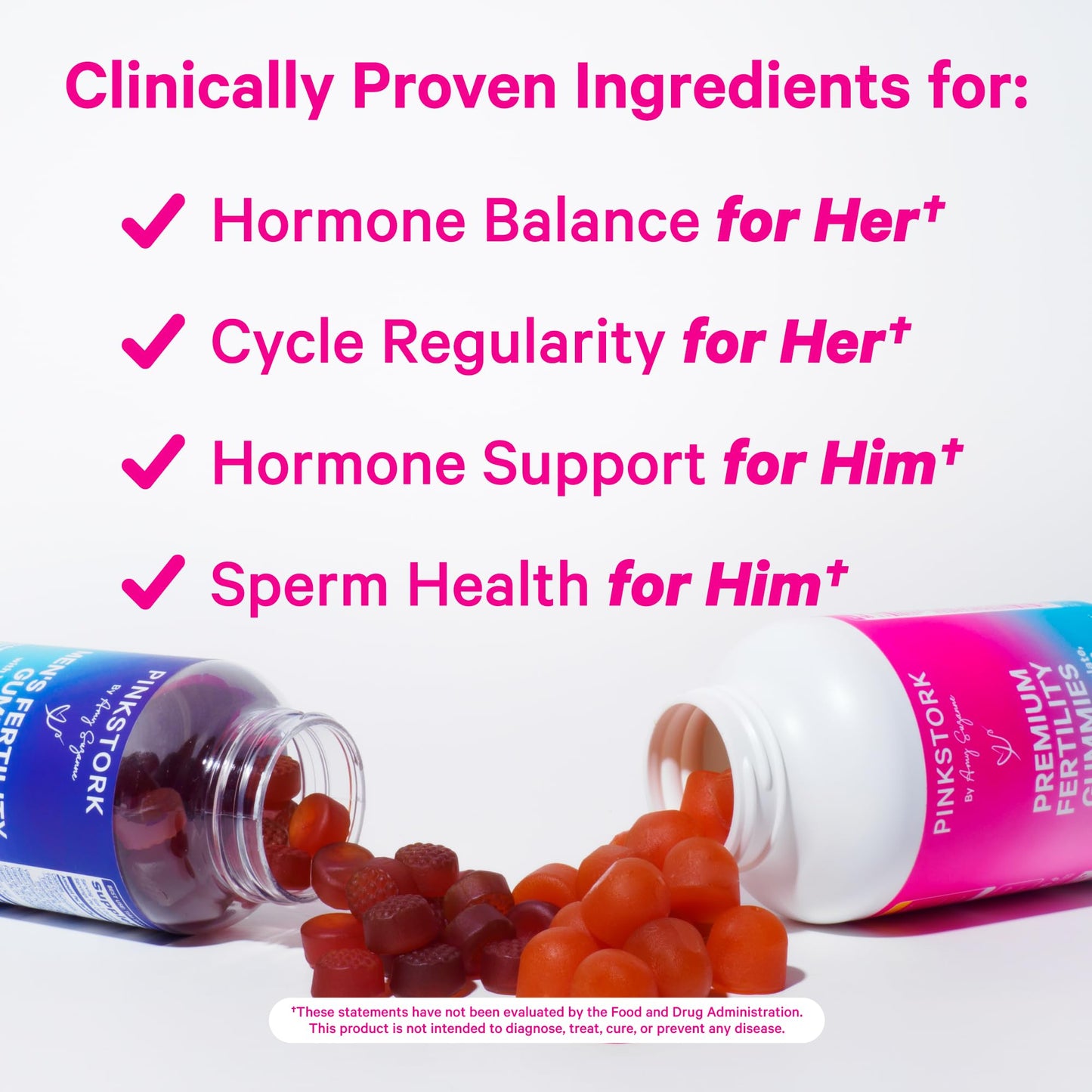 Pink Stork His & Hers Fertility Gummies Bundle – Fertility Support for Women & Men
