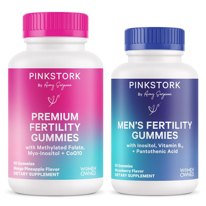 Pink Stork His & Hers Fertility Gummies Bundle – Fertility Support for Women & Men