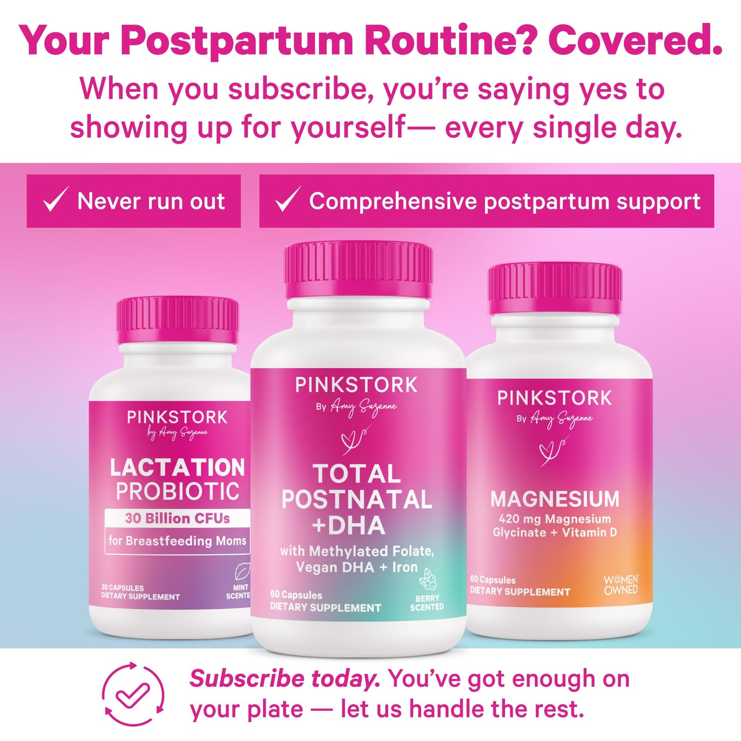 Pink Stork Lactation Probiotic – 30B CFU Multi-Strain for Breastfeeding Women