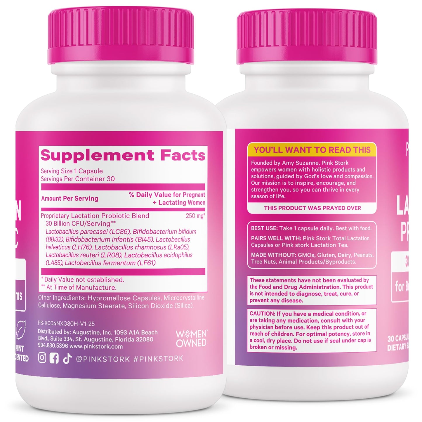 Pink Stork Lactation Probiotic – 30B CFU Multi-Strain for Breastfeeding Women