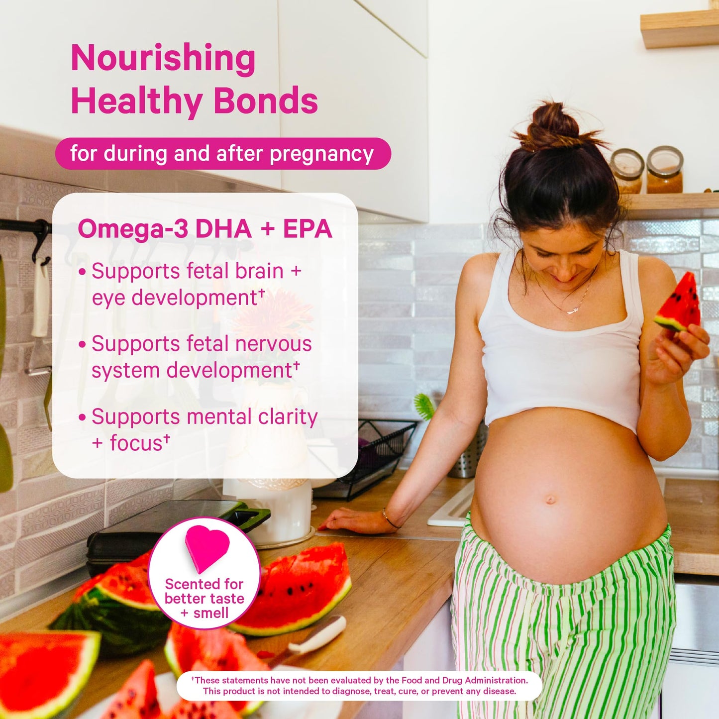 Pink Stork Omega-3 DHA 540 mg - Prenatal & Postpartum DHA/EPA (60 Softgels)