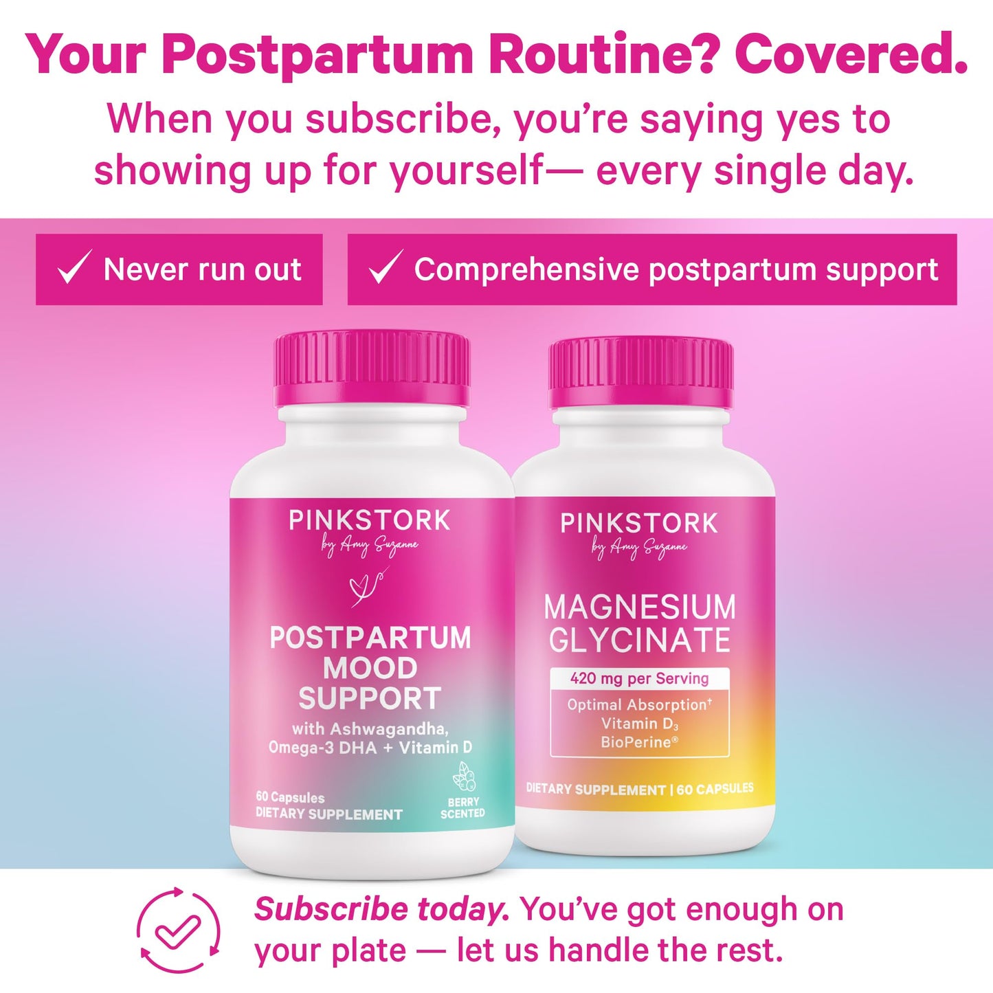 Pink Stork Postpartum Mood Support | Postnatal Hormone Balance for Women