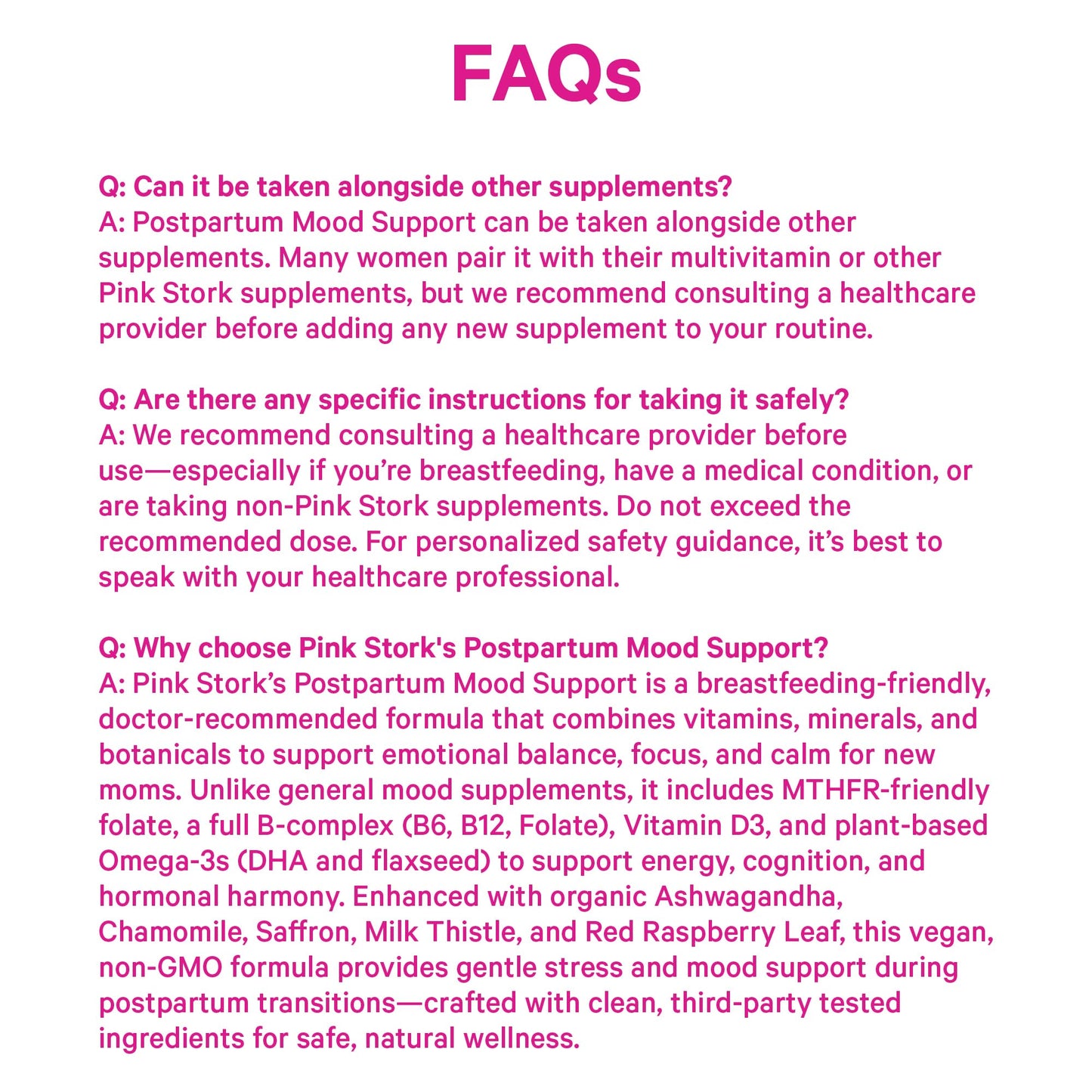 Pink Stork Postpartum Mood Support | Postnatal Hormone Balance for Women